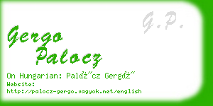 gergo palocz business card